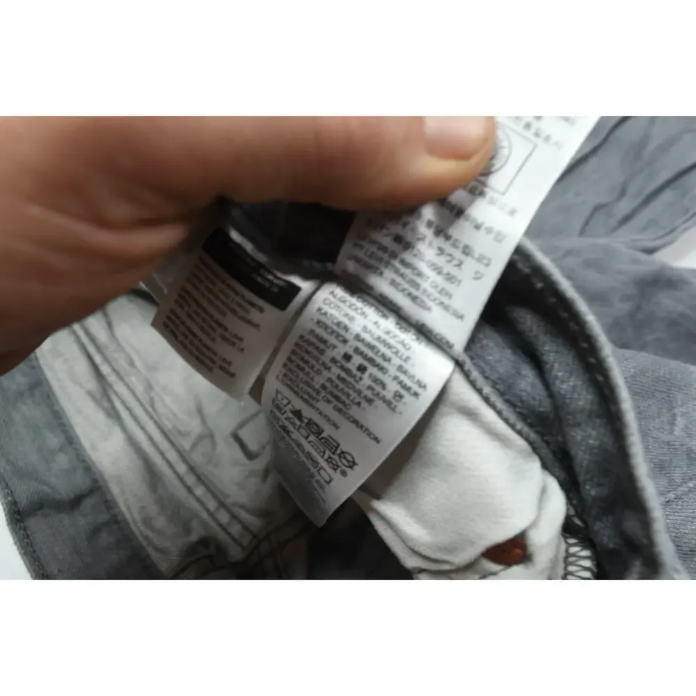 Levis 501 Jeans Mens 33x32 (33x29.5) Gray Original Straight Button-Fly Cotton